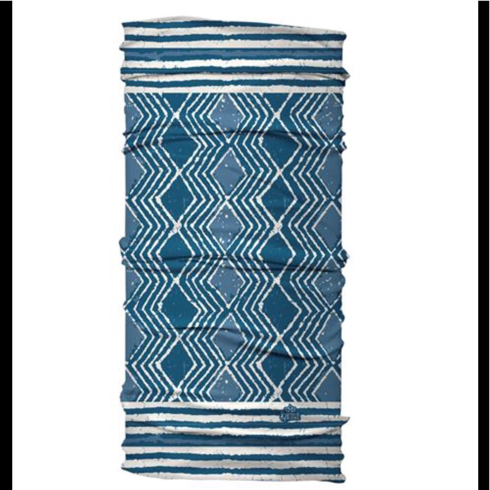 Karma Wide Boho Headband - Blue Batik